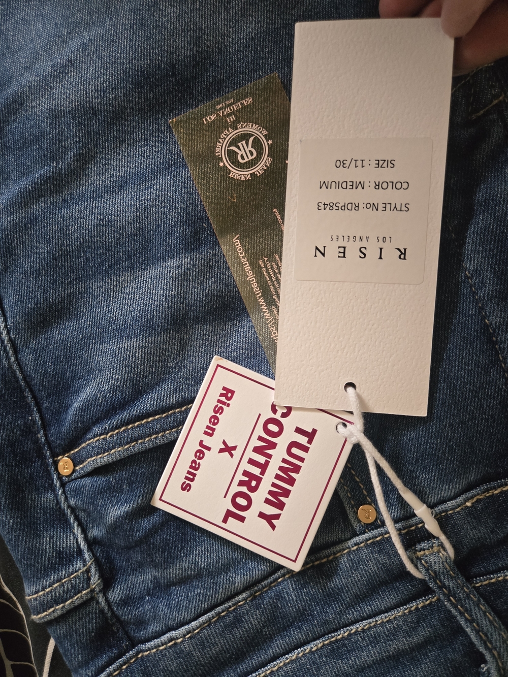 Tummy Control High-Rise Blue Women’s Jeans From Wild Oak Boutique - Picture 2 of 4